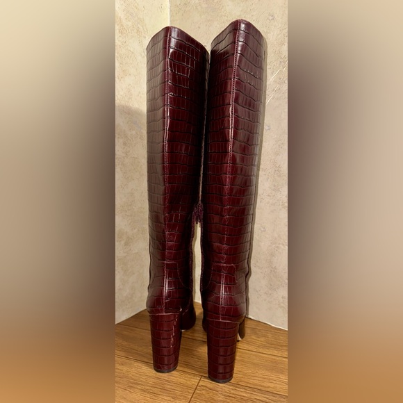 Antonio Melani Leather Boots Crocodile print size 10M - Picture 14 of 16